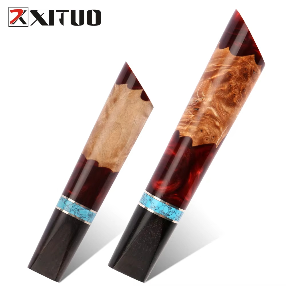 Woodworking Resin - Japanischer Exquisiter Stabilisierter Holz-Harz-Griff, Herzförmiger Messergriff,