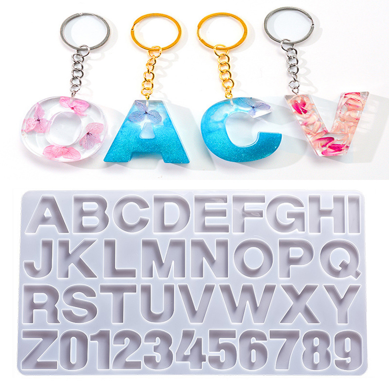 Woodworking Resin - Alphabet Epoxidharz Silikonform DIY Buchstabe Zahl