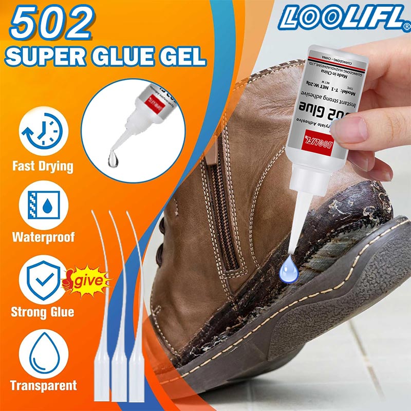 Woodworking Glue - 1-3Stk,20ml,502 Superkleber, schnelltrocknender Cyanacrylatkleber, Leder, Gummi,
